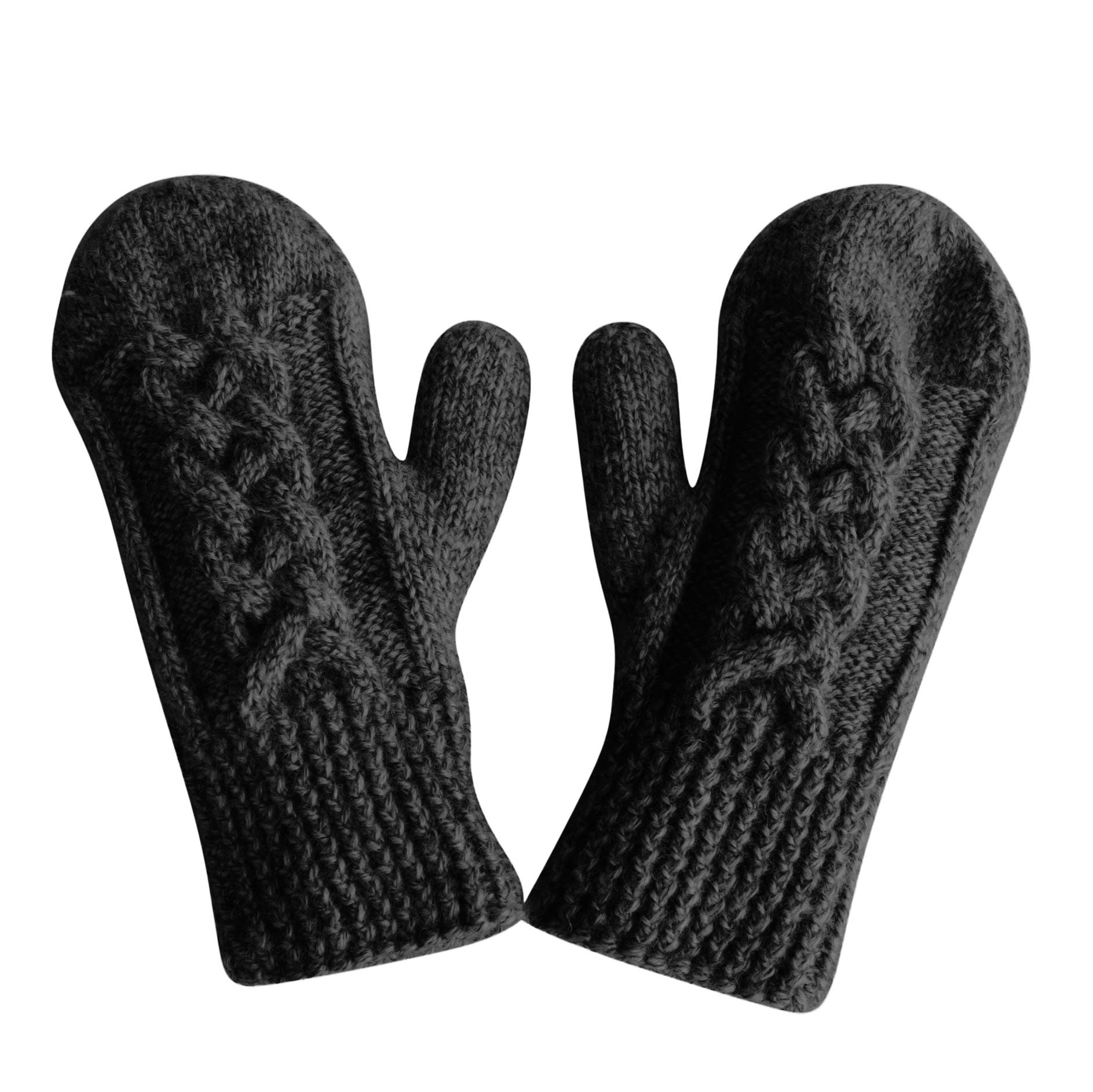Handknit Cable Mittens