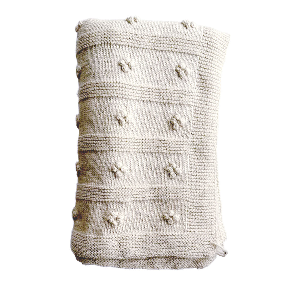 Cream Merino Popcorn Wrap