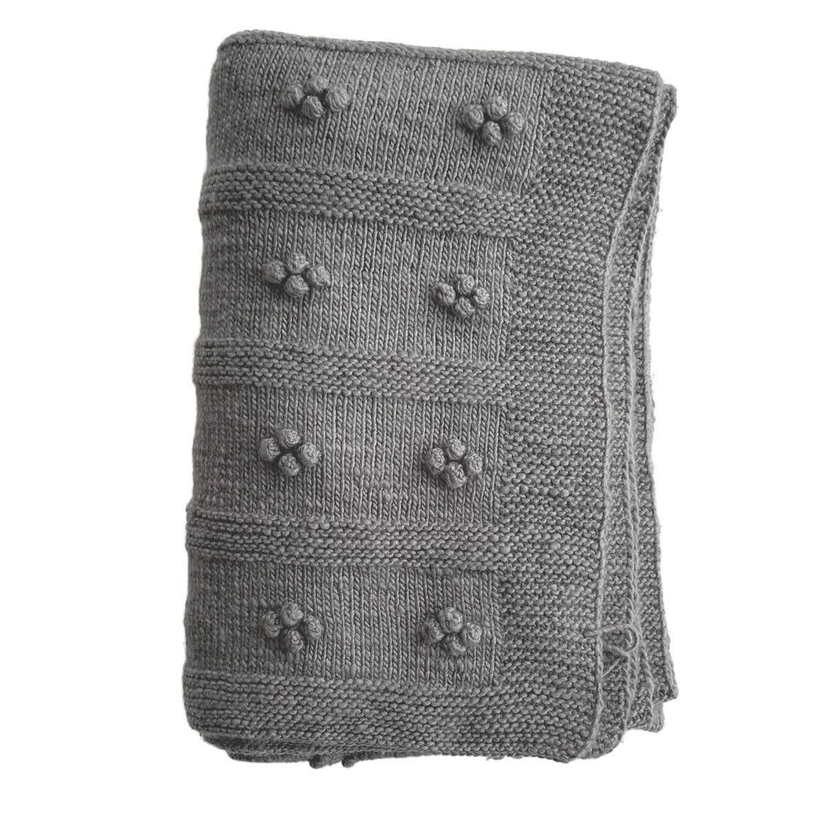 Light Grey Merino Popcorn Wrap