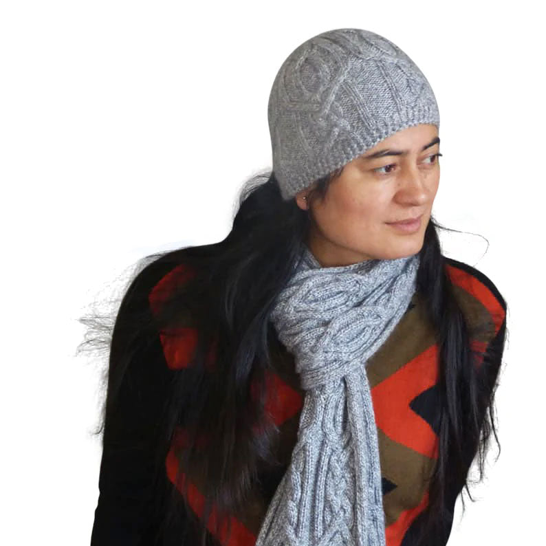 Handknit Cable Scarf