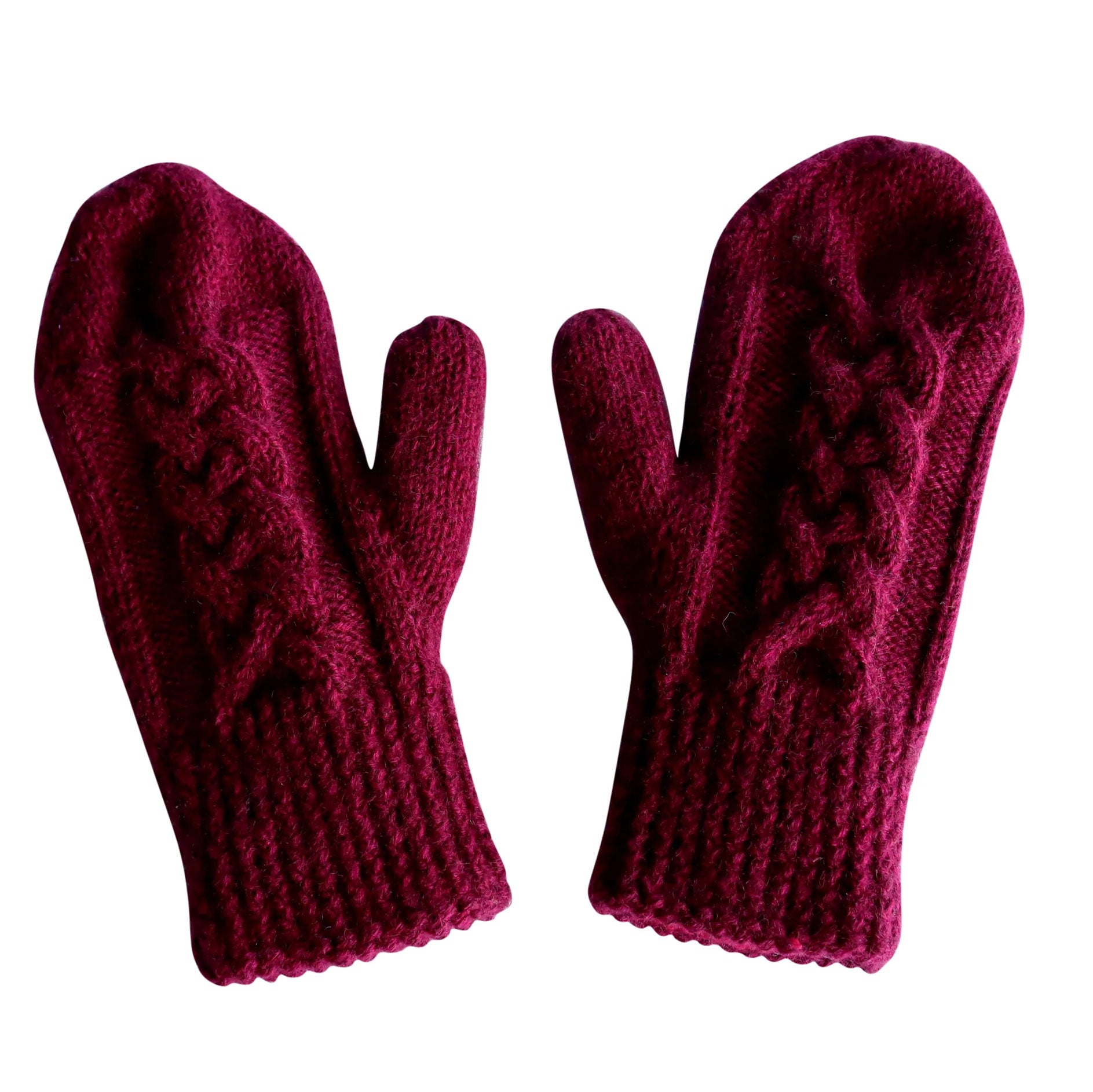 Handknit Cable Mittens
