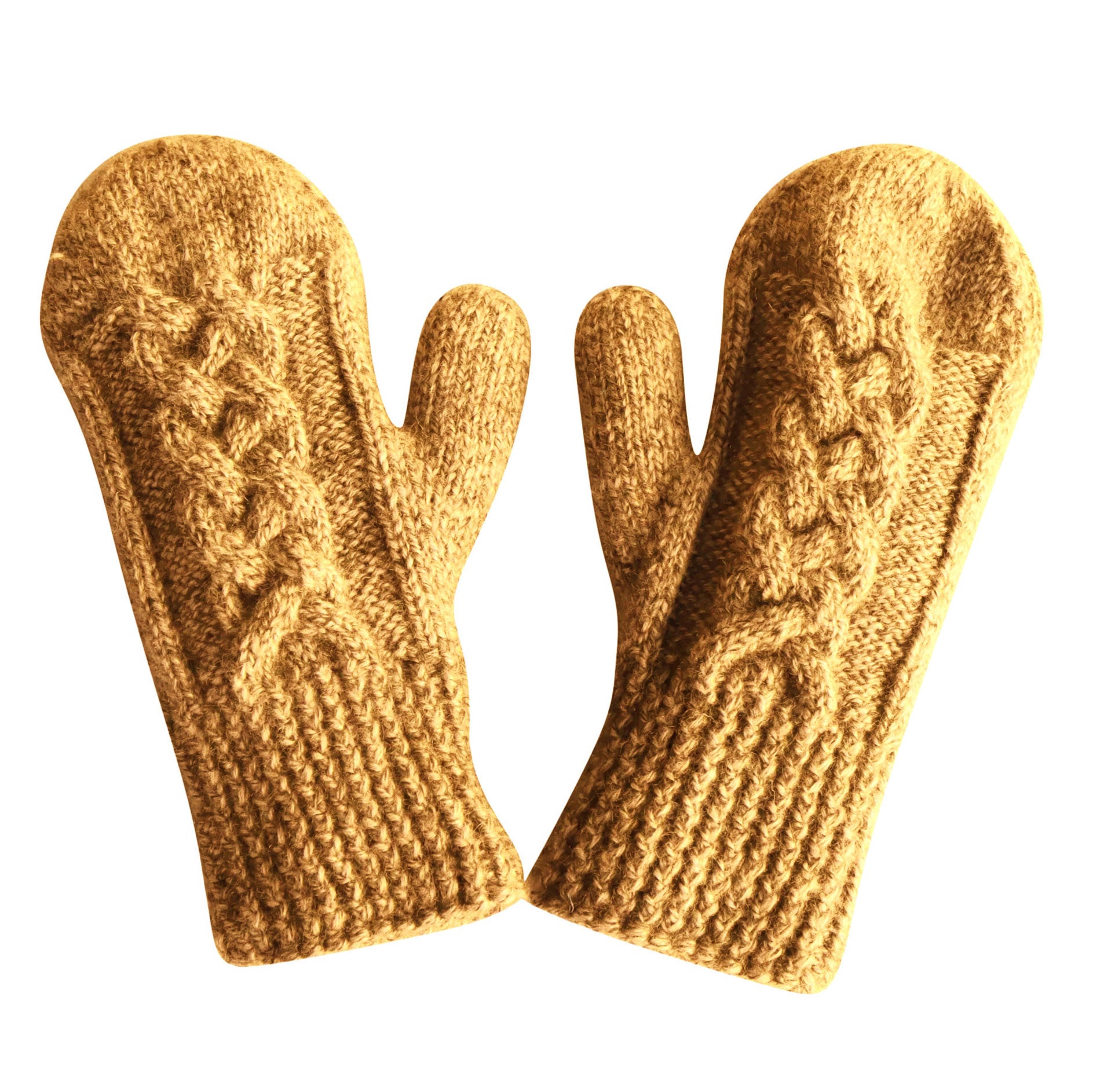 Handknit Cable Mittens