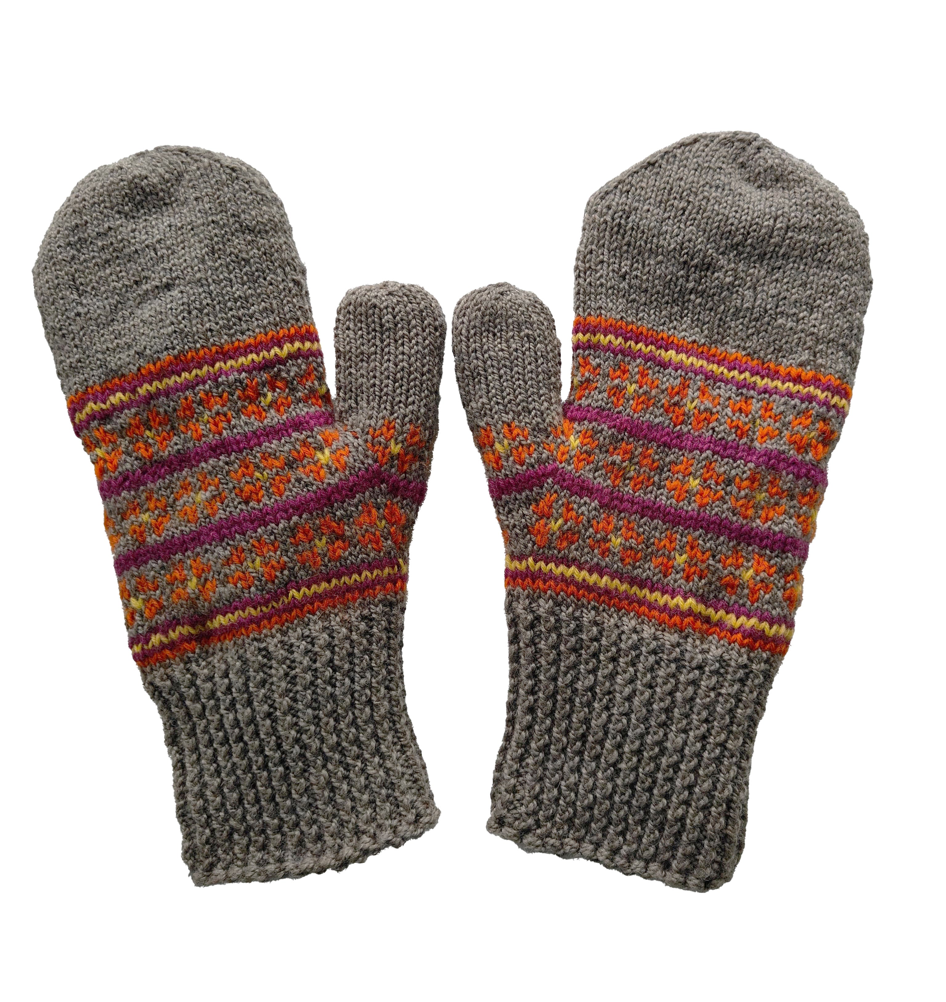 Grey with Orange Checks