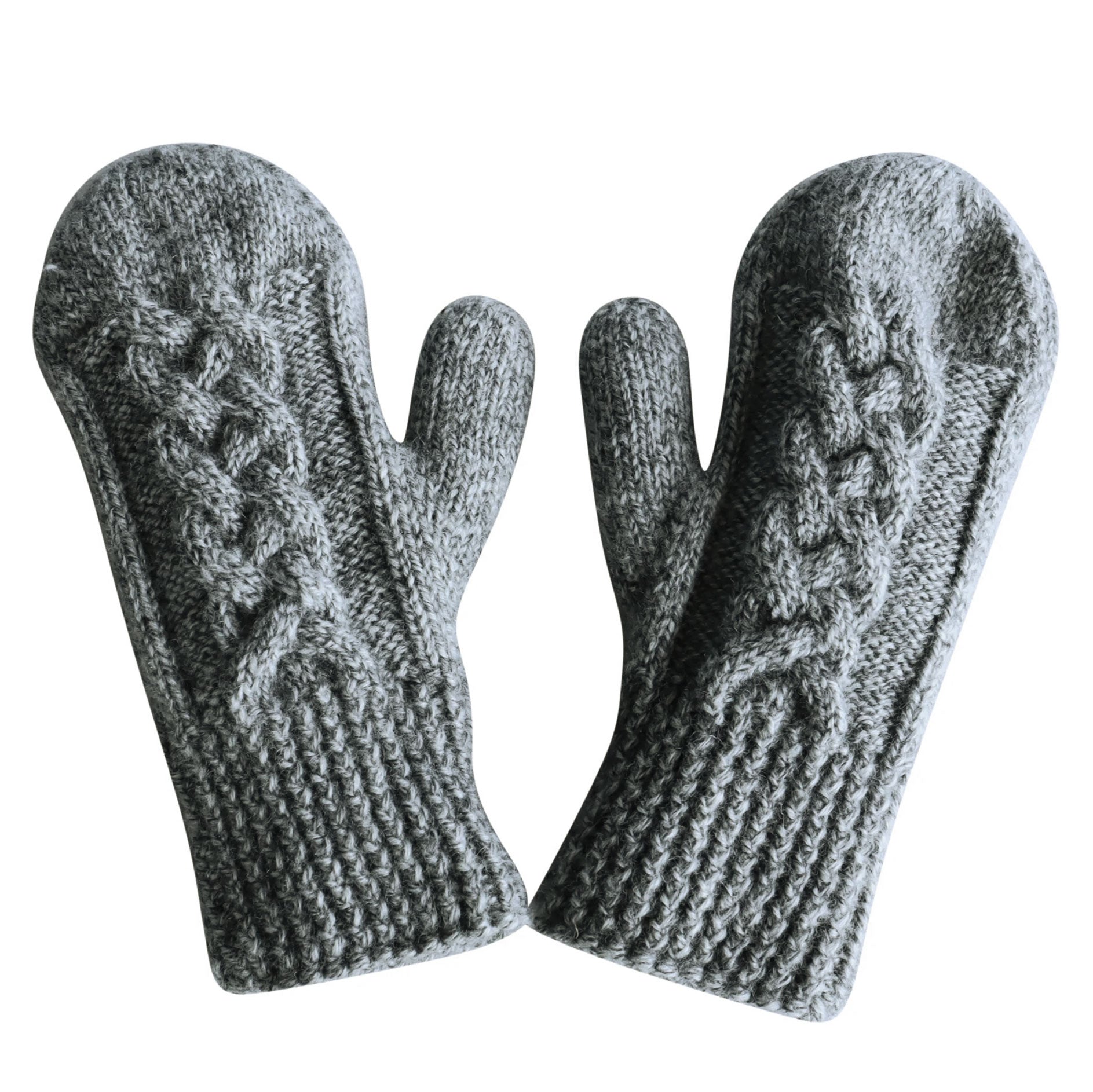 Handknit Cable Mittens