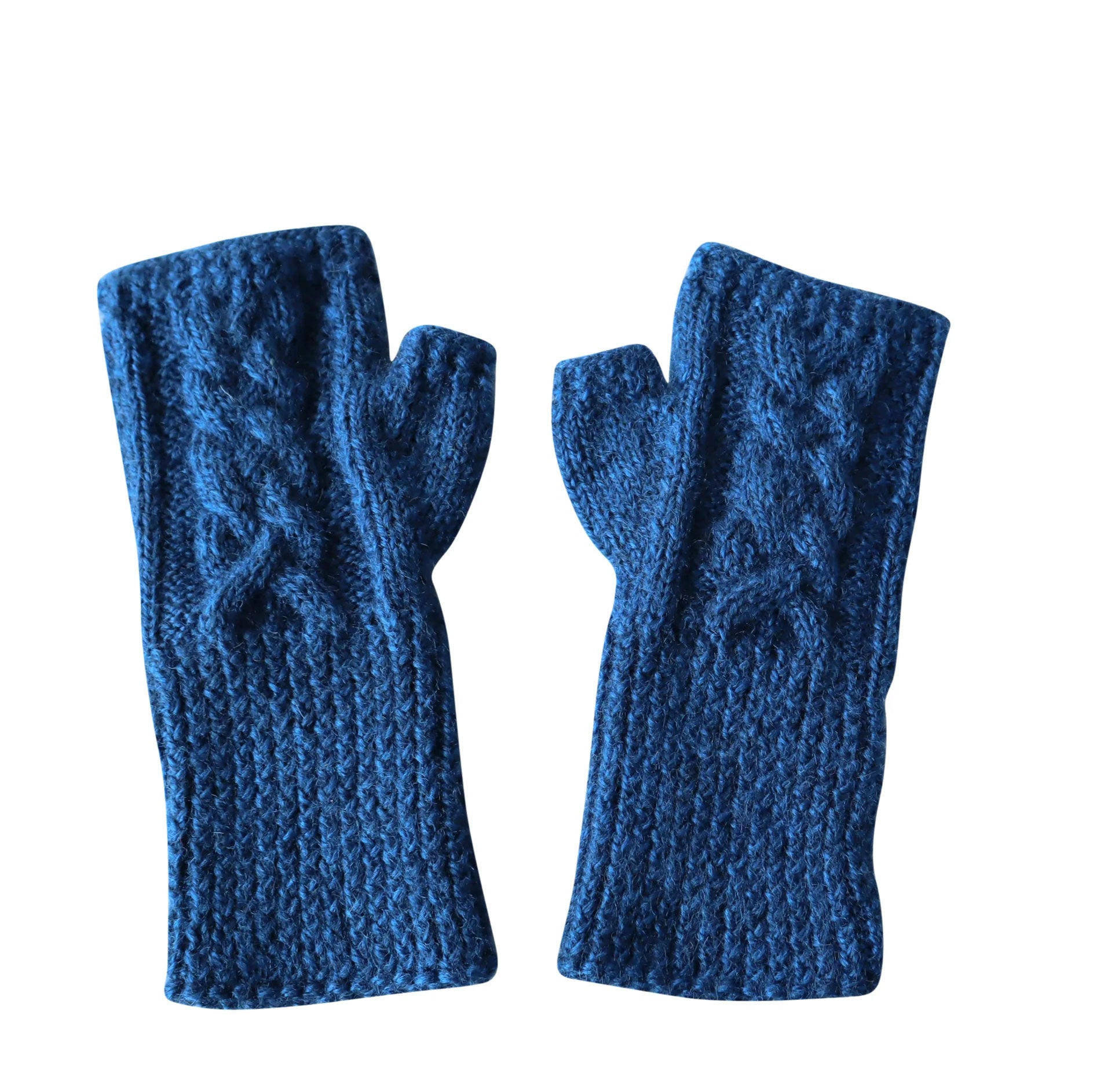 Handknit Cable Fingerless Mittens