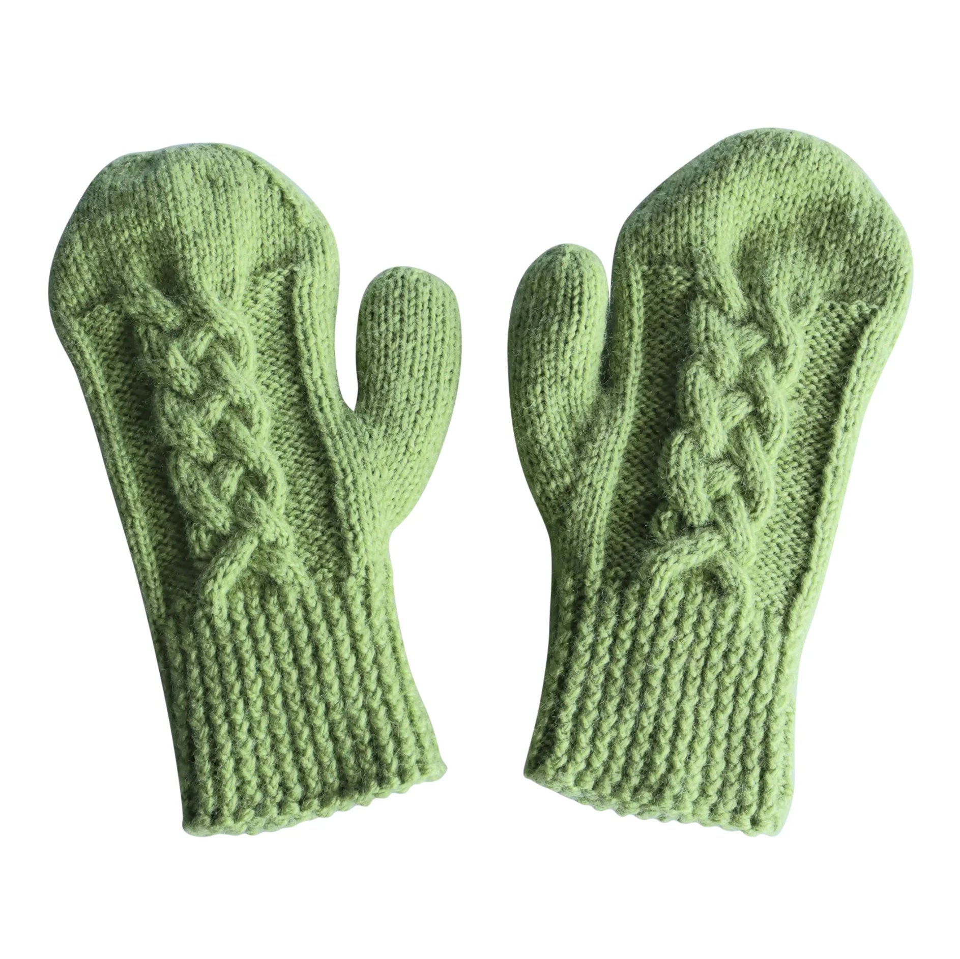 Handknit Cable Mittens