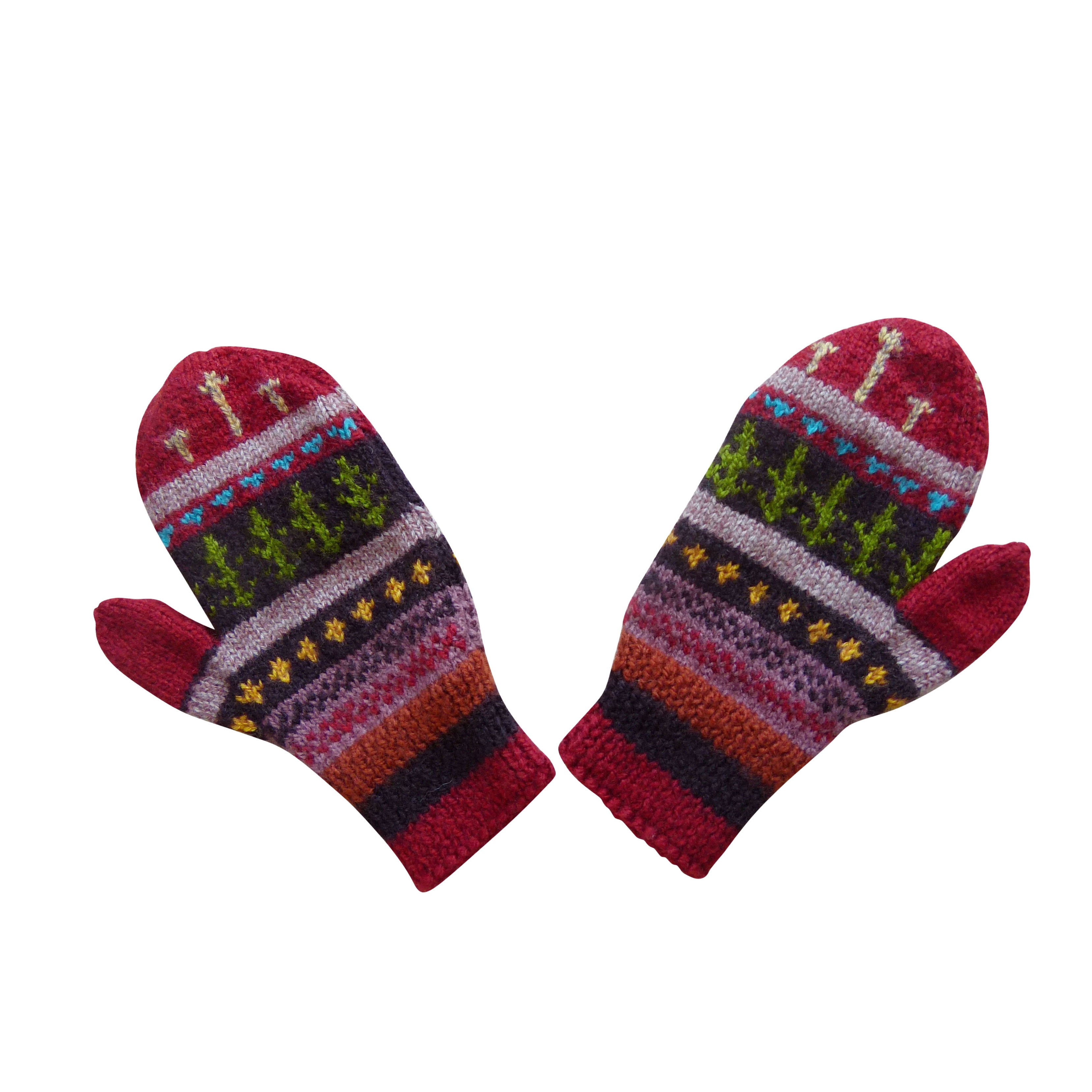 Mountain Mamta fleece-lined caps and mittens