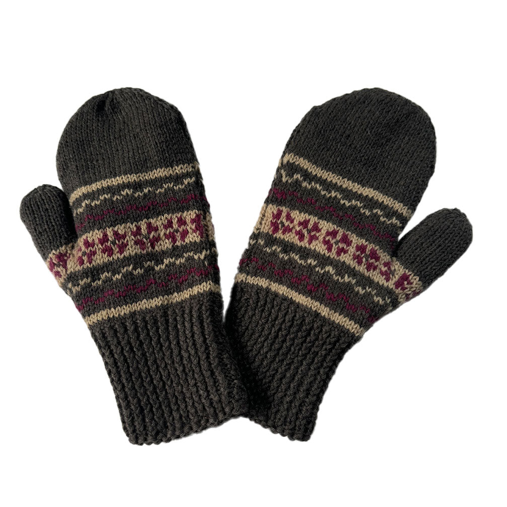 Shepherd Grey Magenta Fleece-lined caps and mittens