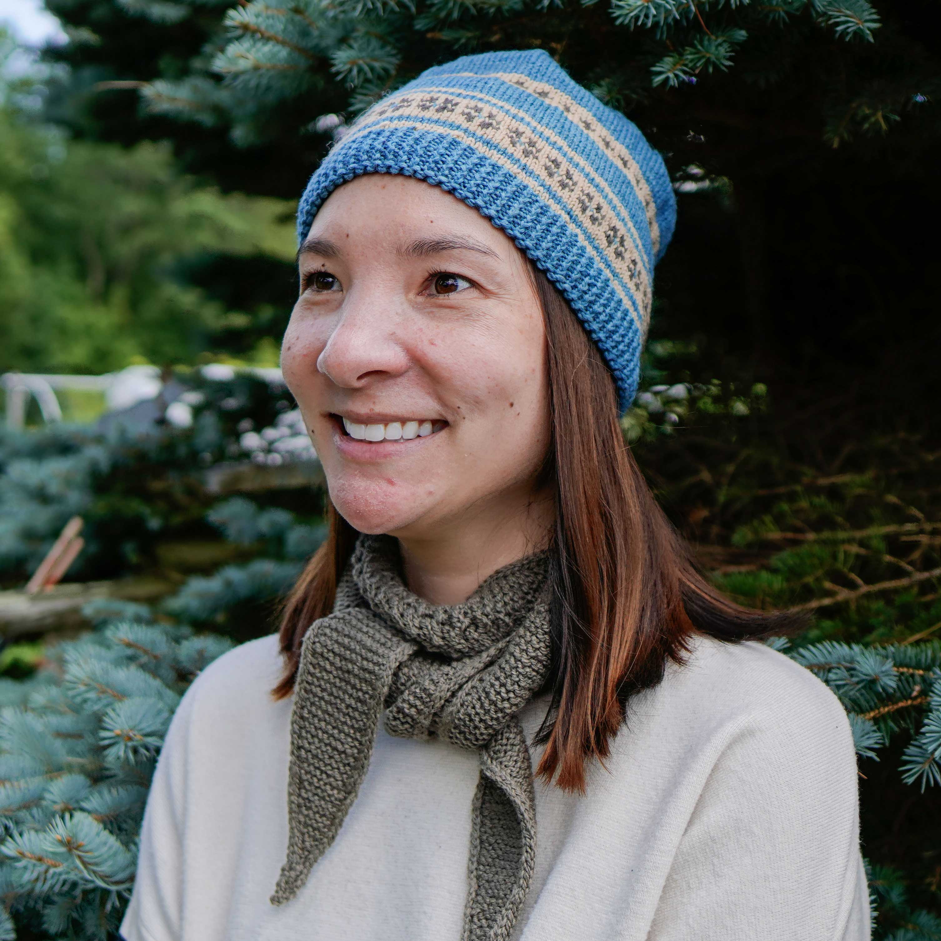 Peacock Blue Hand-dyed Wool Hat