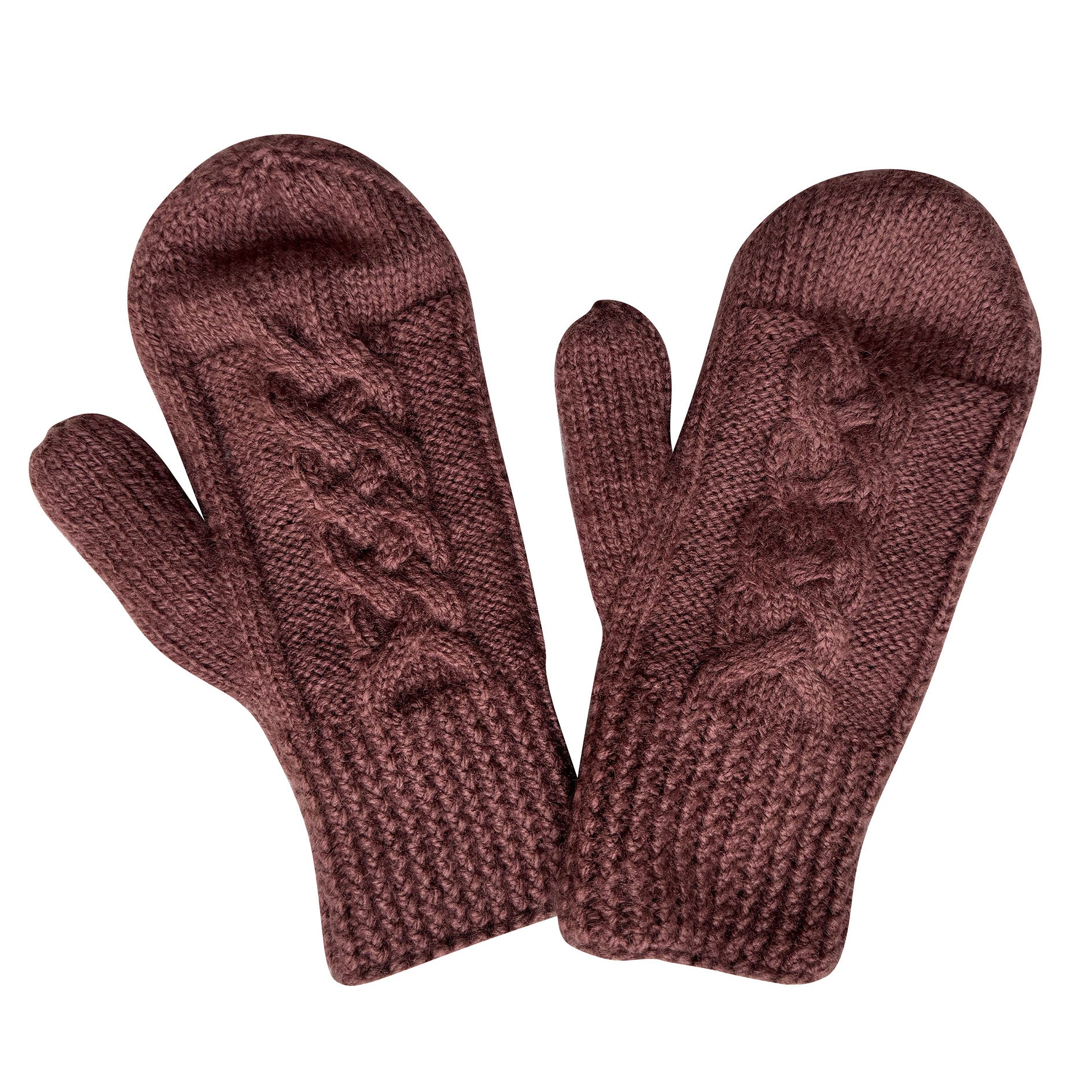 Handknit Cable Mittens