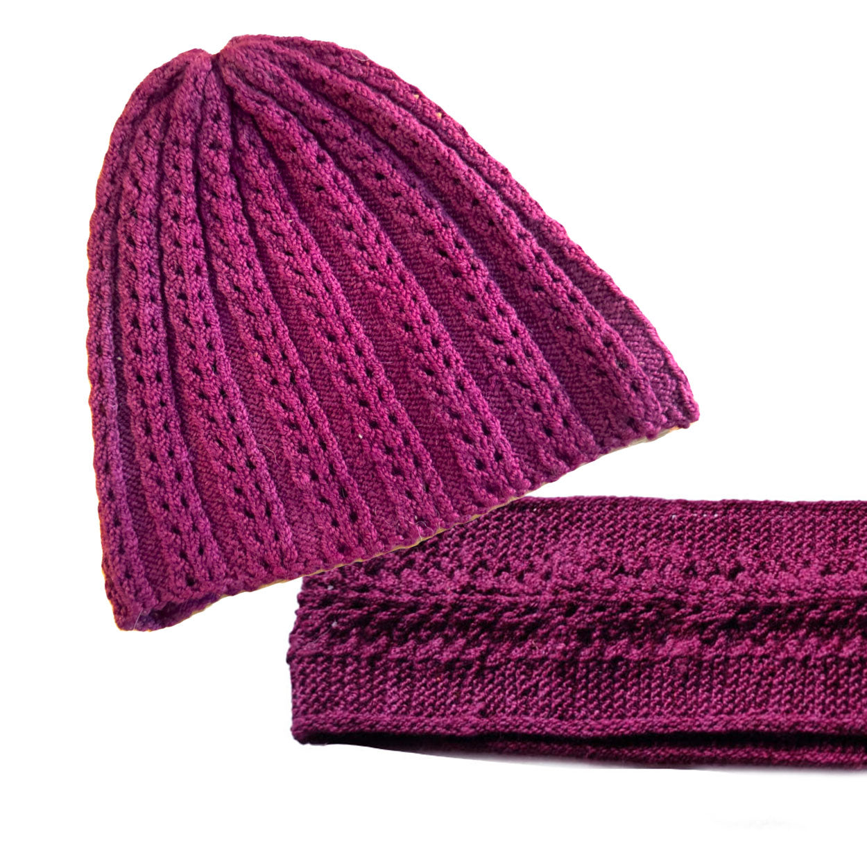 Hand-dyed Watch Caps and Scarves