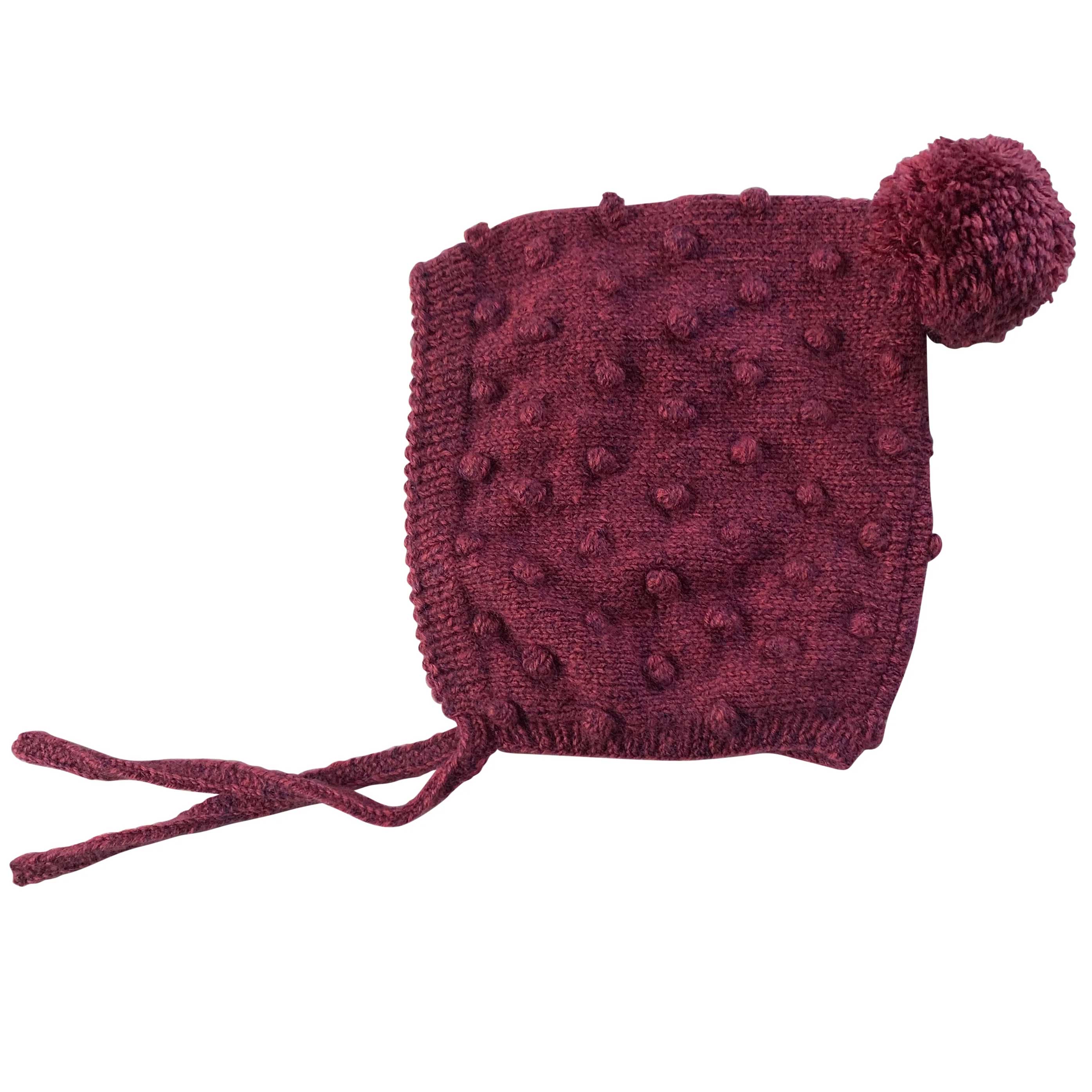 Rose Tweed Popcorn Bonnet