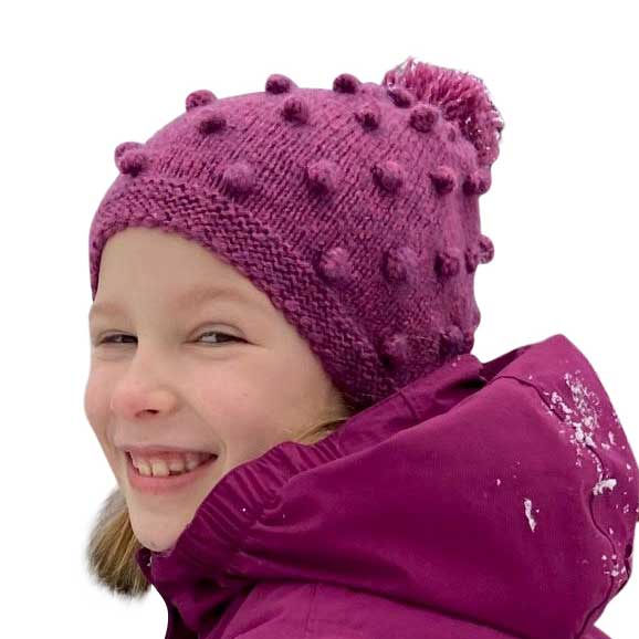 Rose Tweed Popcorn Bonnet