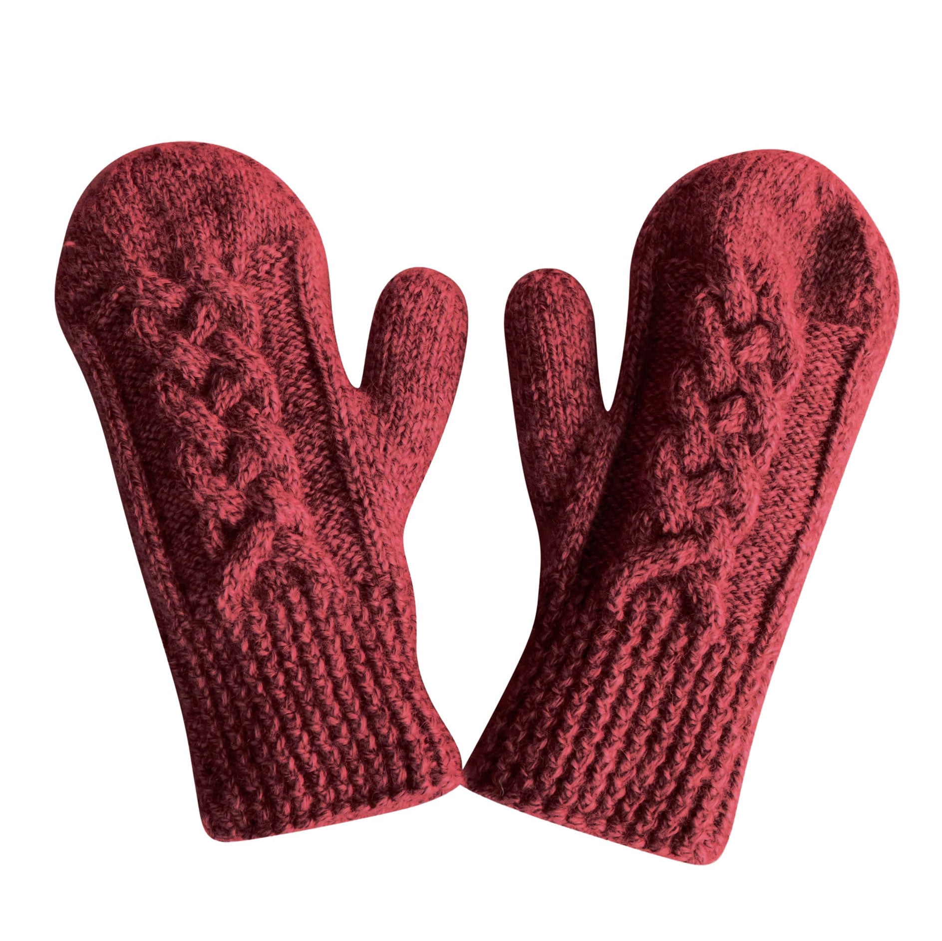 Handknit Cable Mittens
