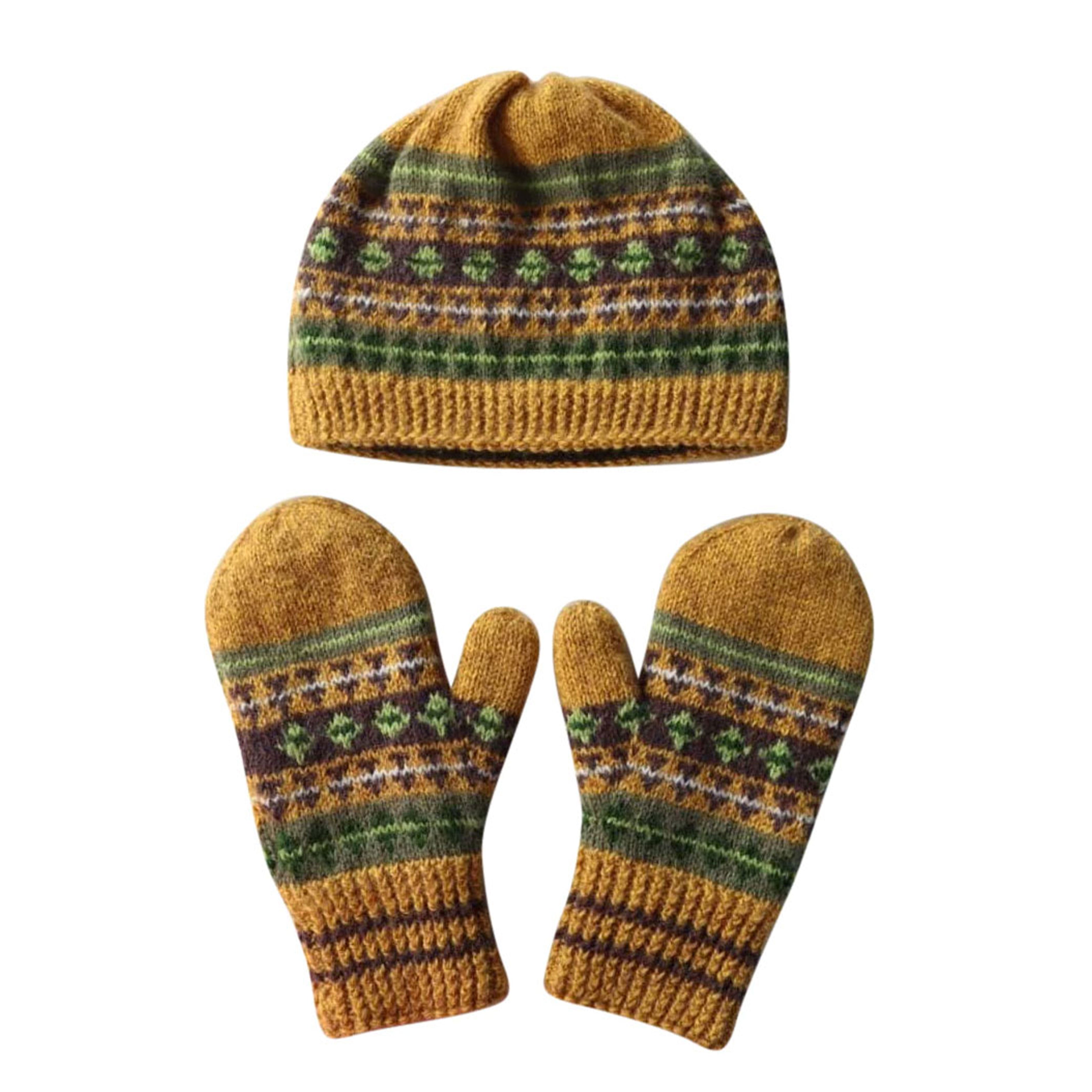 Mountain Spring fleece-lined caps and mittens