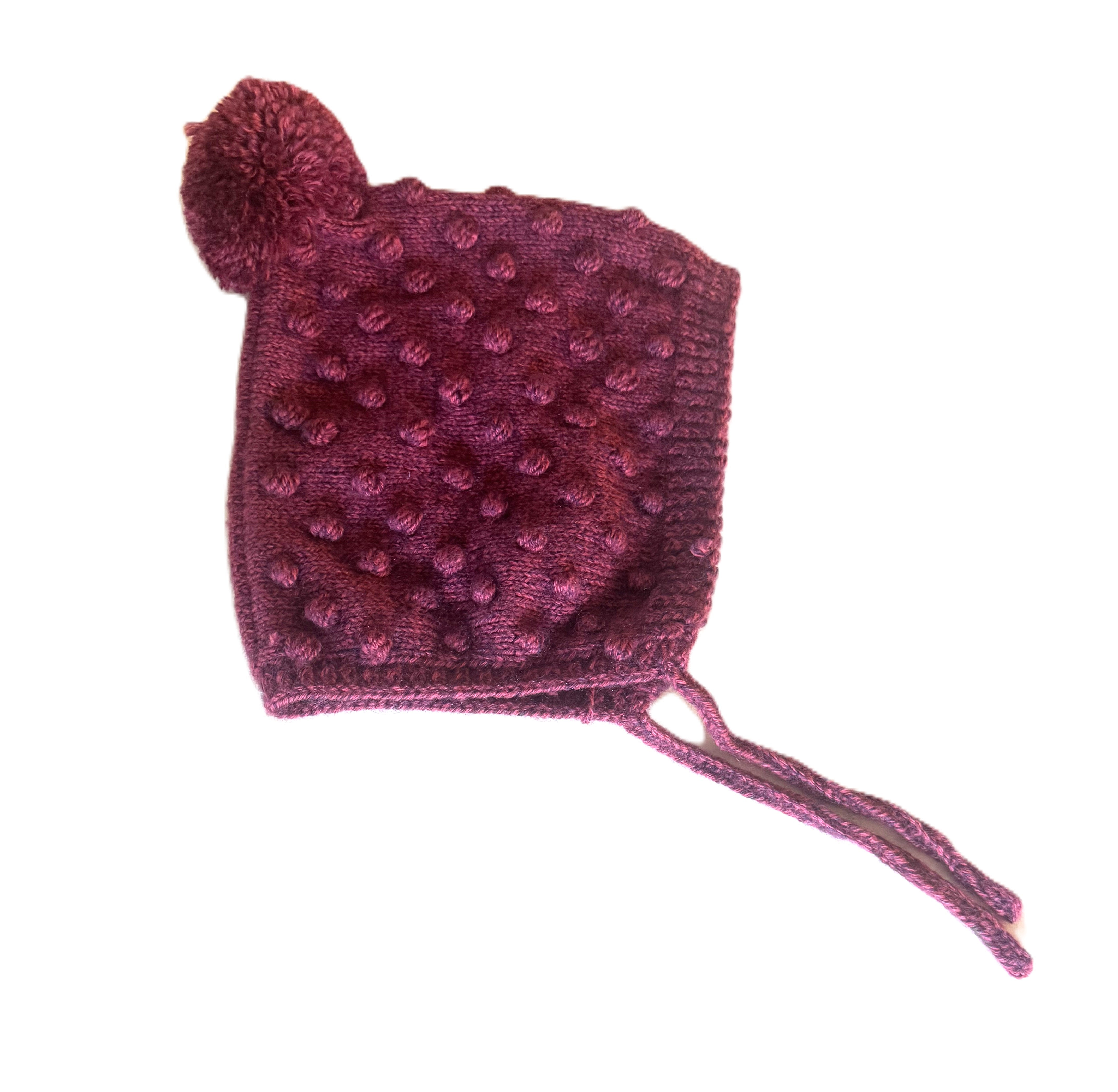 Rose Tweed Popcorn Bonnet
