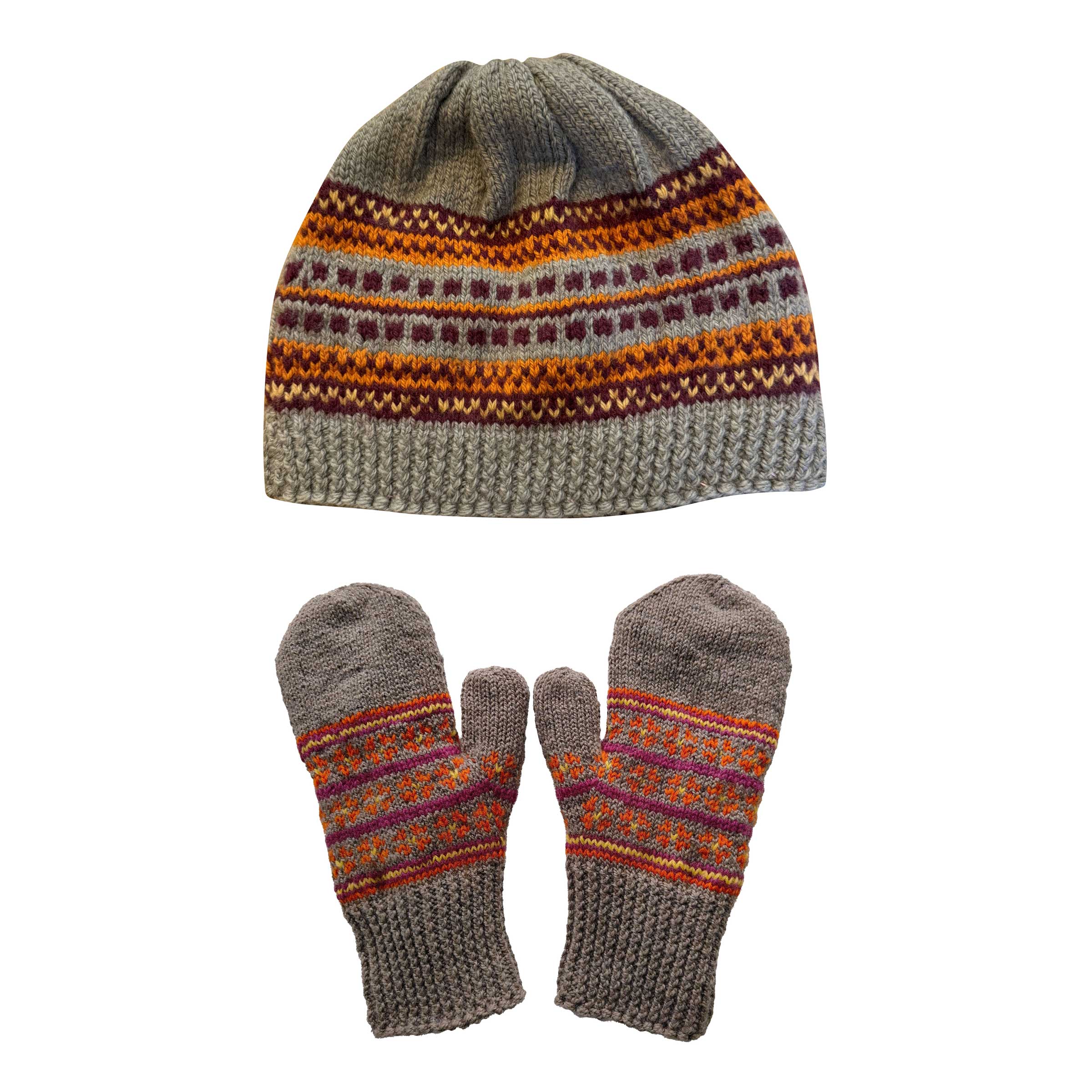 Grey with Orange Checks