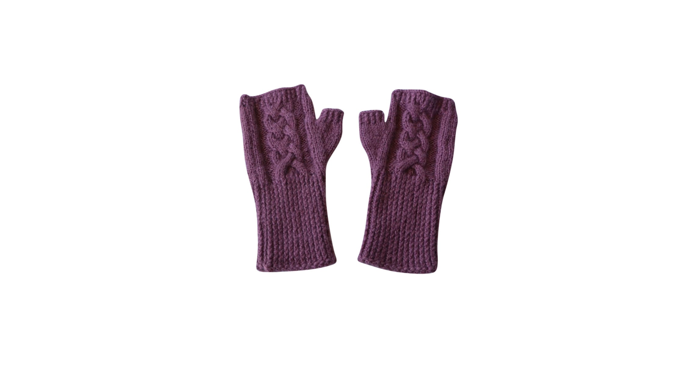 Cable Fingerless Mittens