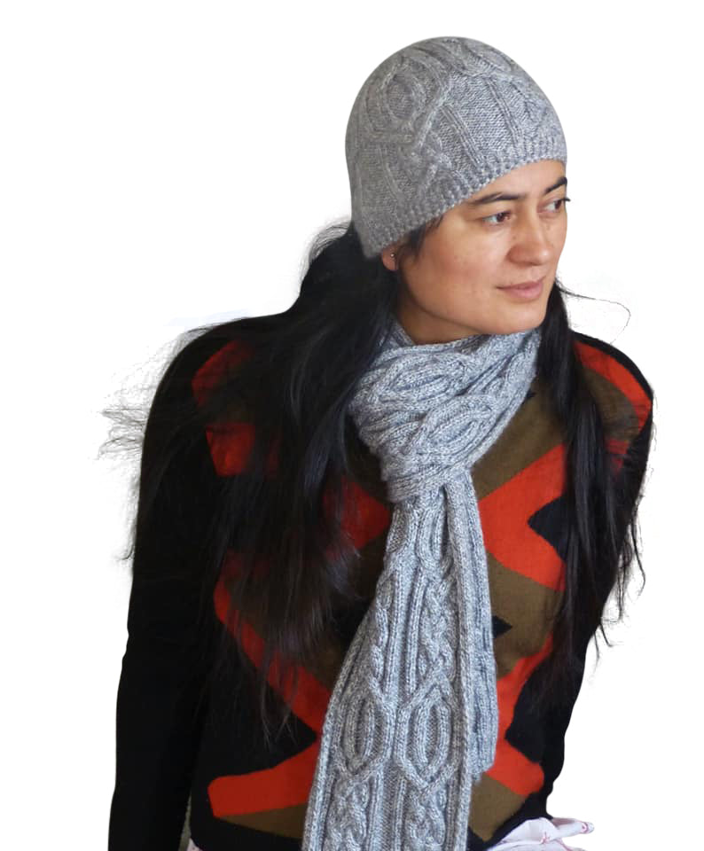 Cable Cap, Cowl, Scarf, and Mittens Shop all colors